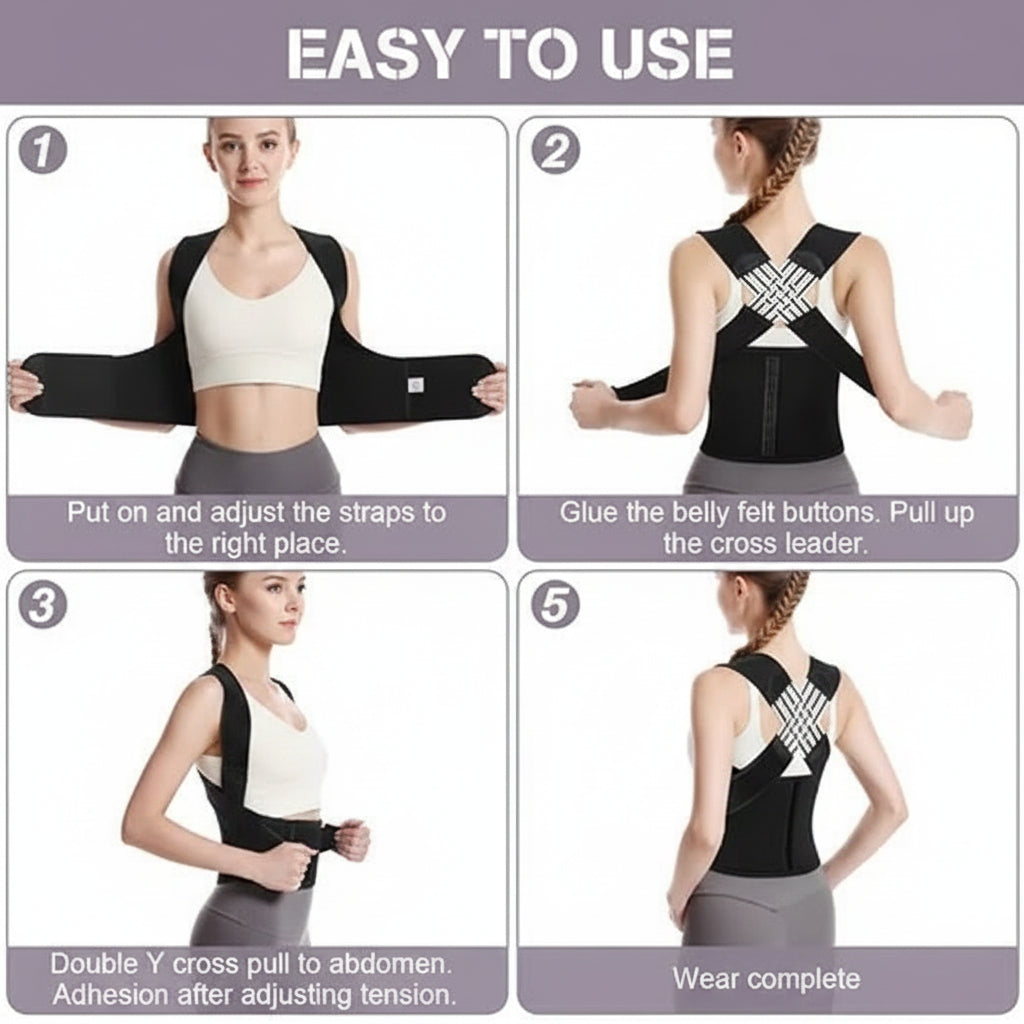 Back Posture Corrector for Men and Women,Adjustable Back Posture Belt Invisible